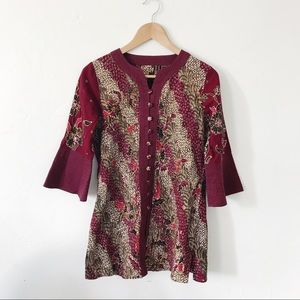 VINTAGE Asian inspired kimono tunic caftan